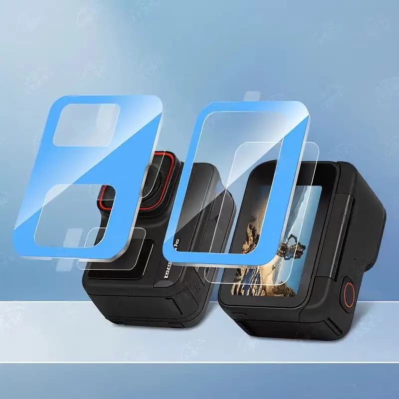 Vetro Temperato Premium per Insta 360 Ace Pro 2, Protezione Schermo Antigraffio, Pellicola Protettiva per Lenti della Fotocamera, Set Accessori