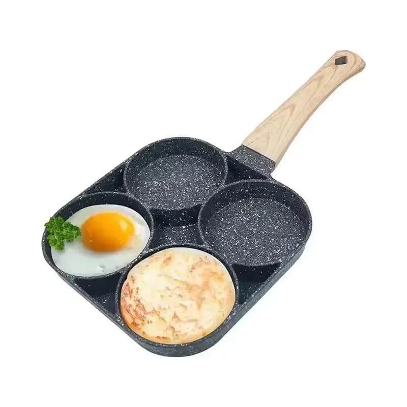 New 2025 Winding pan for Eggs and Pancake at 4 Parts, Suitable for Gas and Induction Plans