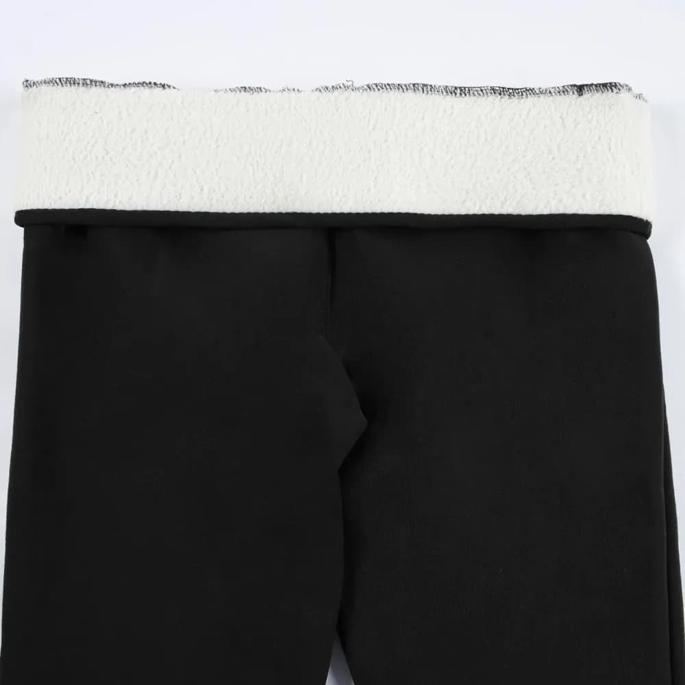 Fashion High Waist Fleece Leggings Prevent Cold Elastic Velvet Tights Thicken Slim Warm Yoga Pilates Pants Cold Weather