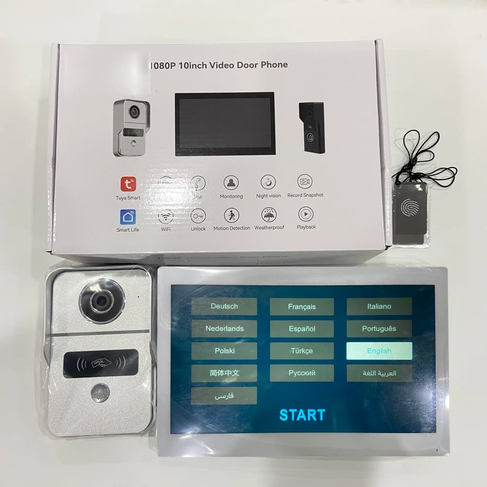 1Set 2.4G WiFi Videocitofono senza fili Sistema citofonico da 1 a 1 Tuya Smart Life App Controllo Schermo analogico digitale da 7/10 pollici