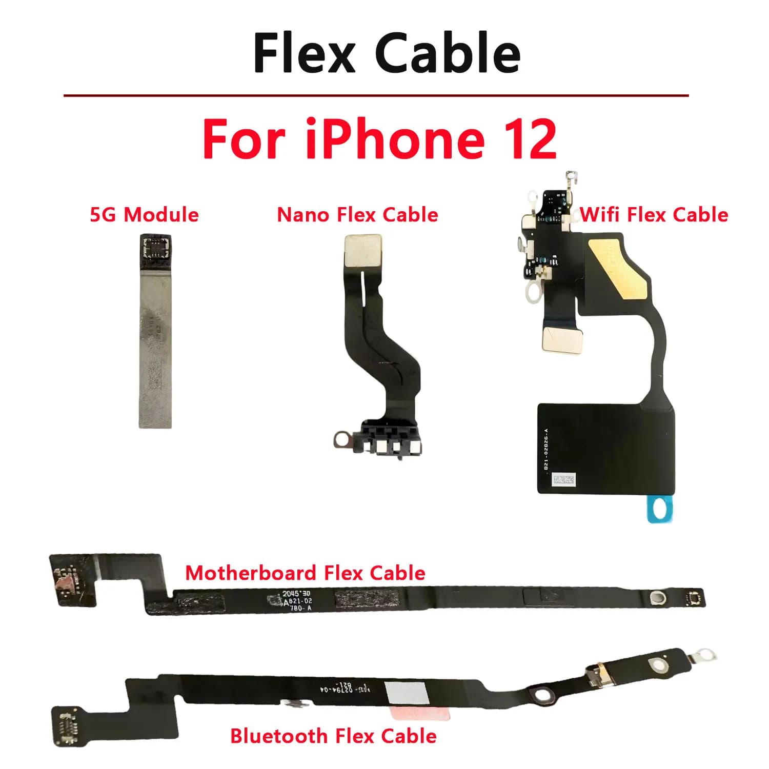 Antenna NFC WiFi GPS Cellulare Flex Bluetooth per iPhone 12, Scheda Madre con Fili Nano, Modulo 5G, Radar