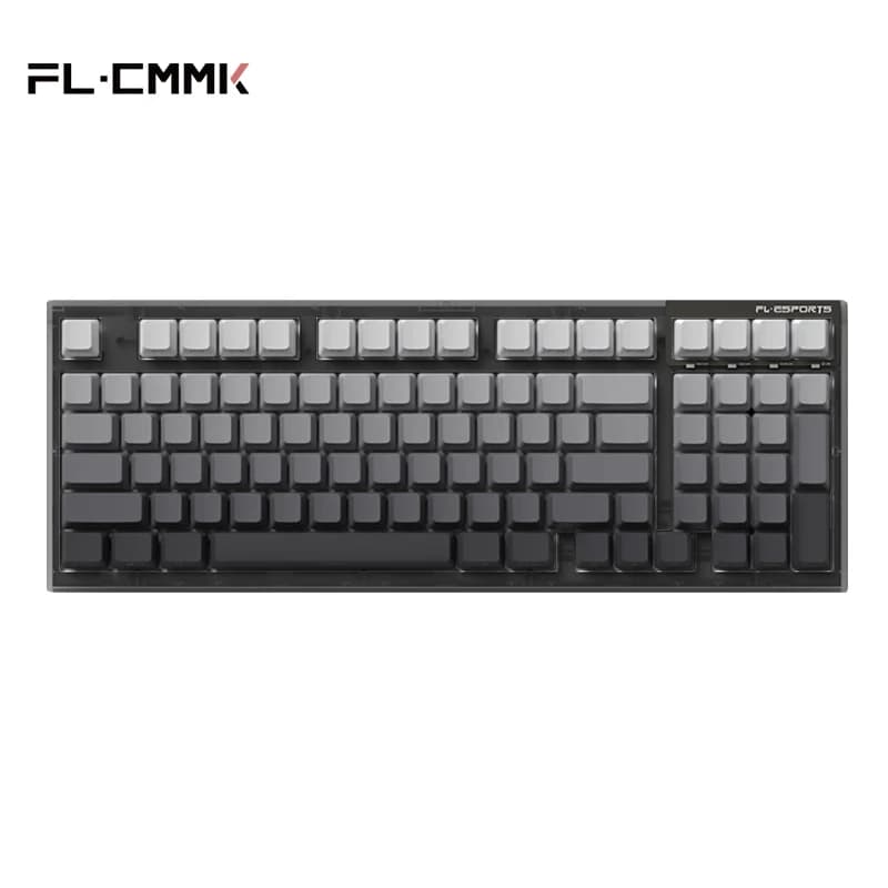 FL·ESPORTS MK870 Side-engraved Mechanical Keyboard Russian Korean Keycaps Hot-Swap 87 Key Customization Keyboard for Game Office