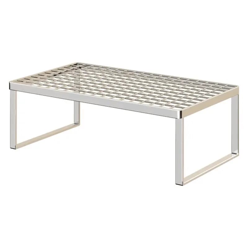 ABKO-Organizer per microonde in acciaio inossidabile, soluzione di stoccaggio da banco in 1 pezzo, design antiruggine