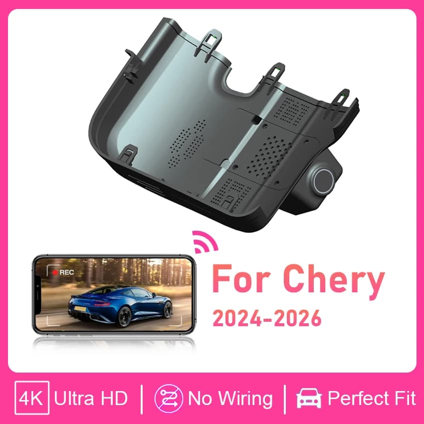 For Chery Tiggo 7 2024 2025 2026 Tiggo 4 2025 2026 Night Vision 4K 2160P wifi Dash cam Car Camera car dvr Wireless Dashcam