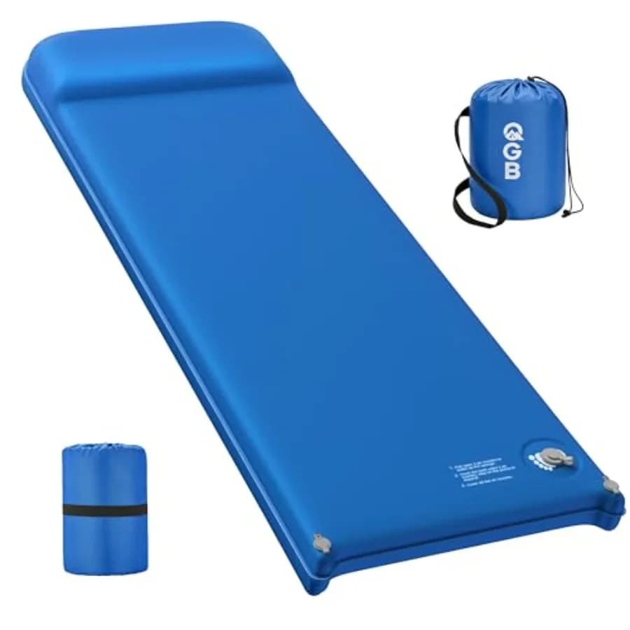 Materassino da Campeggio in Memory Foam Pieghevole e Portatile, Autogonfiabile, Isolante con Valore R 9.5, per un Sonno Silenzioso