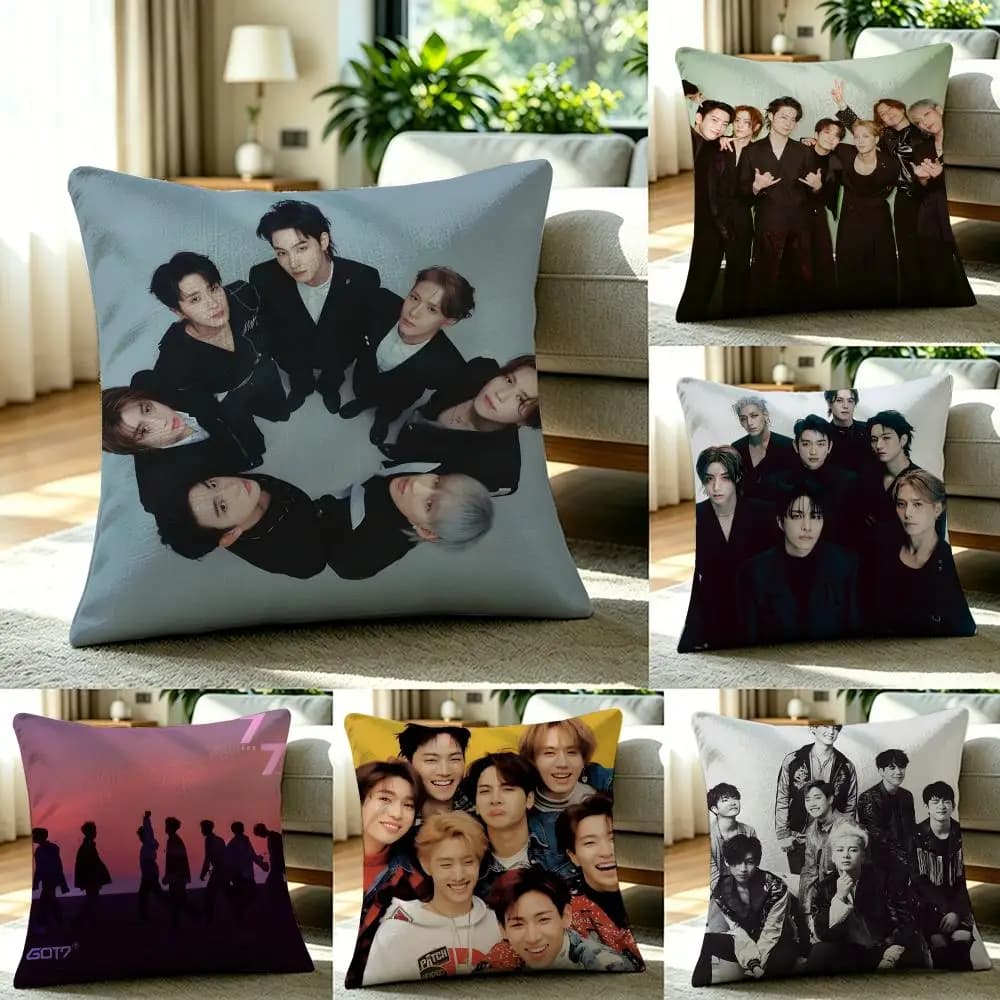 Set di fodere per cuscini in lino naturale G-GOT7, decorazione tutto in uno per divano, camera da letto e sedia