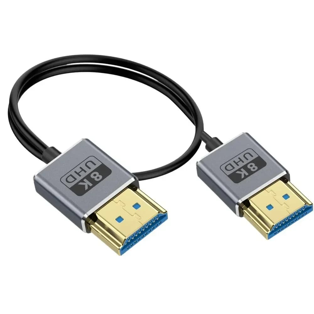 UHD cable 8K @ 60Hz 4K @ 120Hz OD2.5mm Ultra slim flexible Mini Micro HDMI compatible 2.1 for Xbox PS5 HDTV portable camera