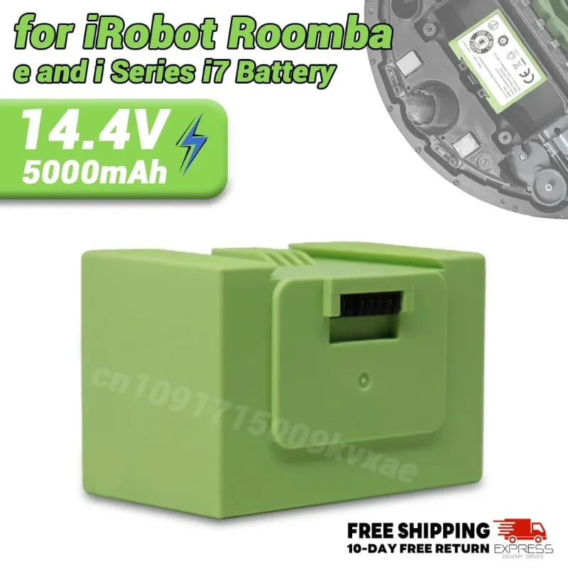 14.4V 2600mAh original spare battery for iRobot Roomba series and & i, models i7+ e5 7150 7550 i3 3150 i3+ 3550 i4 4150 - Spare parts