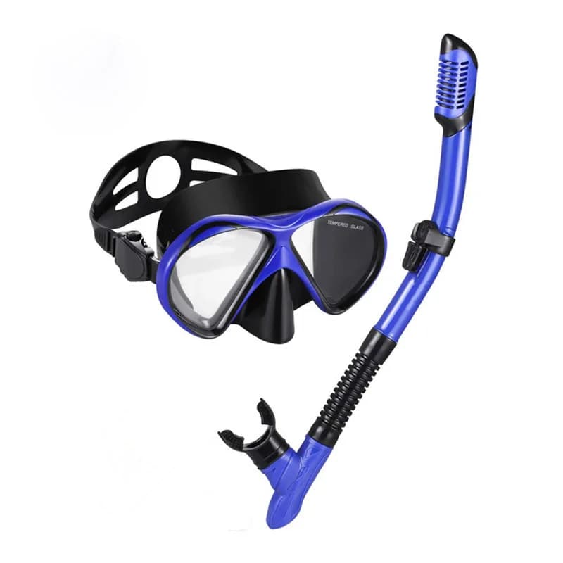 Snorkeling Set Snorkeling Erbao, silicone mask, tempered glass sub glasses, completely dry breathing tubes set.