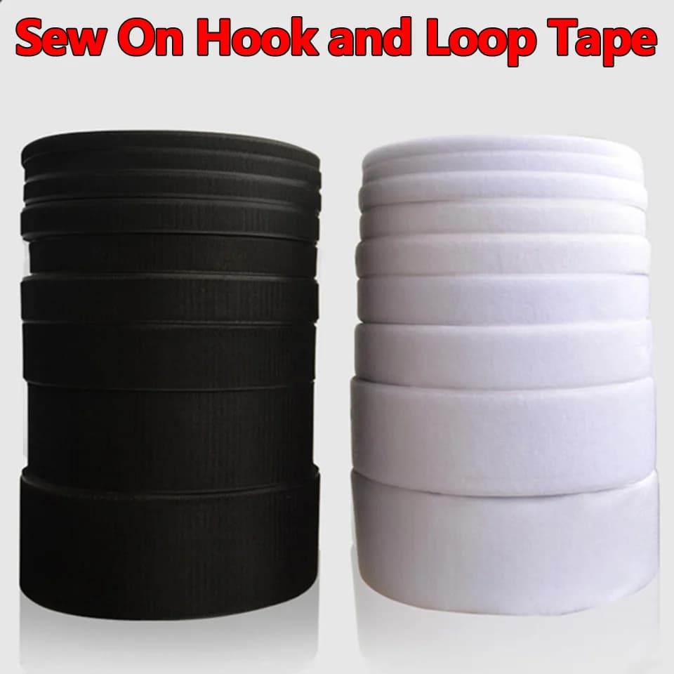 25M/Pair Hook Loop Tape Non-Adhesive Hook and Loop Sewing Fastener Tape Nylon Fabric Magic Tape For Sewing Accessories 20mm-50mm