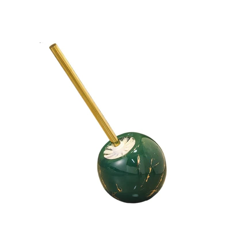 *Scopino per WC in ceramica per uso domestico, senza vicoli ciechi, set di scopini per WC con manico lungo