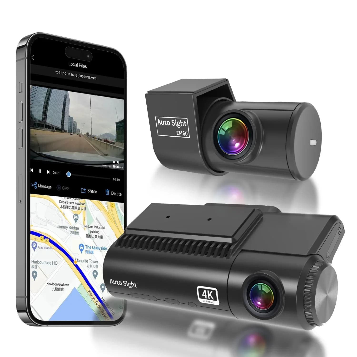 Dash Cam 4K Premium 2026 Nuovo Design Originale 2025/2024 con Sensore Starvis 2, Doppia Telecamera Anteriore e Posteriore con GPS e HDR Reale