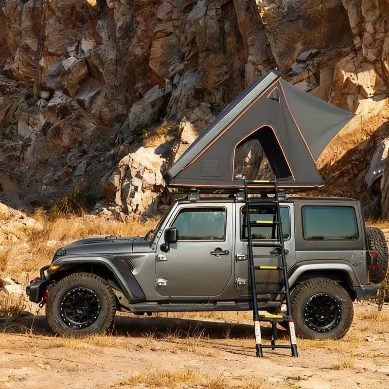Outdoor Camping WaterproofAuto Parts 3-4 Person Lightweight Waterproof Hard Roof Top Tent Easy Fit 4X4 SUV RA