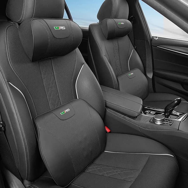Accessori per auto Sedile Poggiatesta Supporto lombare Memory Foam Cuscino per il collo per Skoda VRS Octavia Superb Rapid Kodiaq Karoq Fabia Kamiq