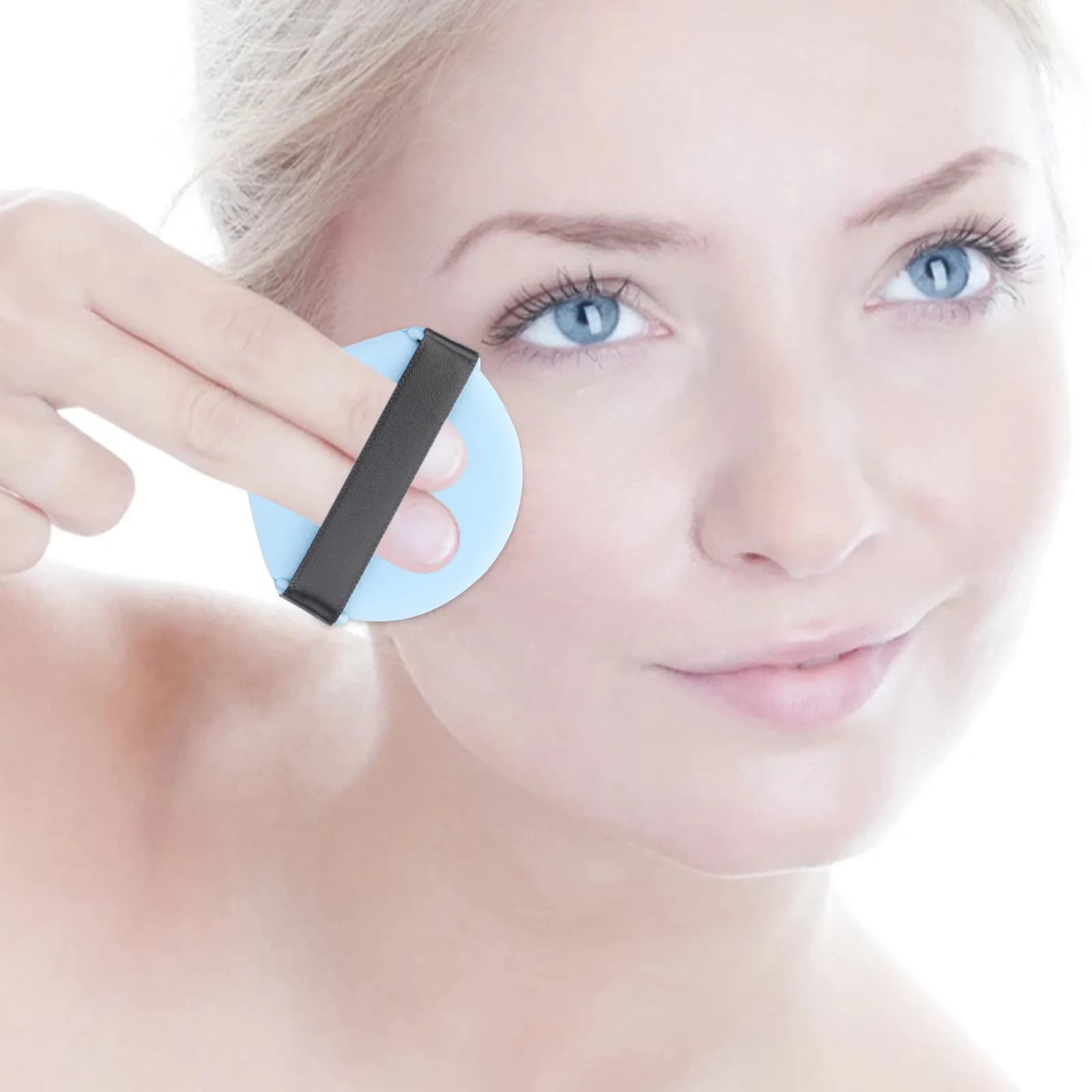 Set di 4 Spugnette per Trucco a Doppia Superficie, Compatte e Portatili, Delicate per Fondotinta e Ritocchi, Accessori di Bellezza da Viaggio
