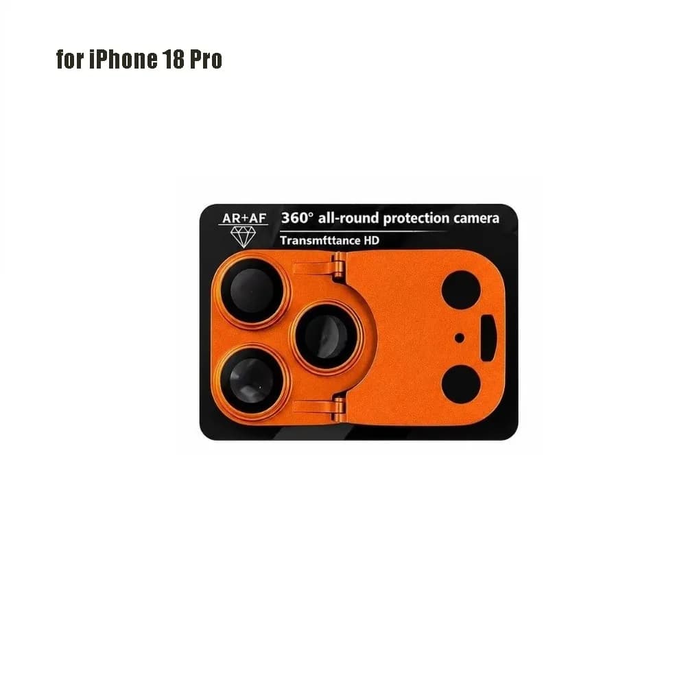 2-in-1 Lens Film Protector Anti-scratch AR Camera Screen Protector Metal Frame Full Coverage for iPhone 18Pro/18 Pro Max