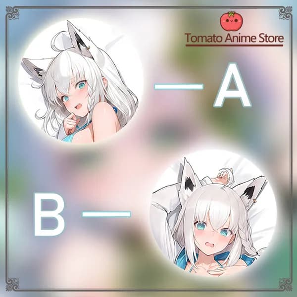 Gioco Anime Dakimakura Hing Corpo Hololive Shirakami Fubuki Federa Cuscino Otaku Fodere per letto Natale