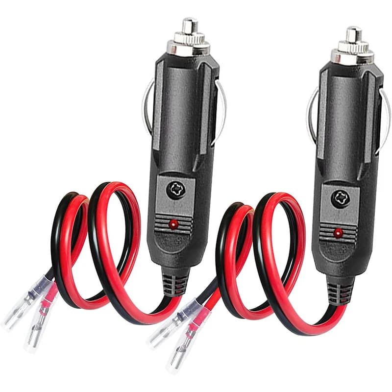 1/2 pz Auto Fusibile Accendisigari Spina Maschio di Ricambio 12 V Cavo Accendisigari Per Gonfiatore Pneumatico Pompa di Aria