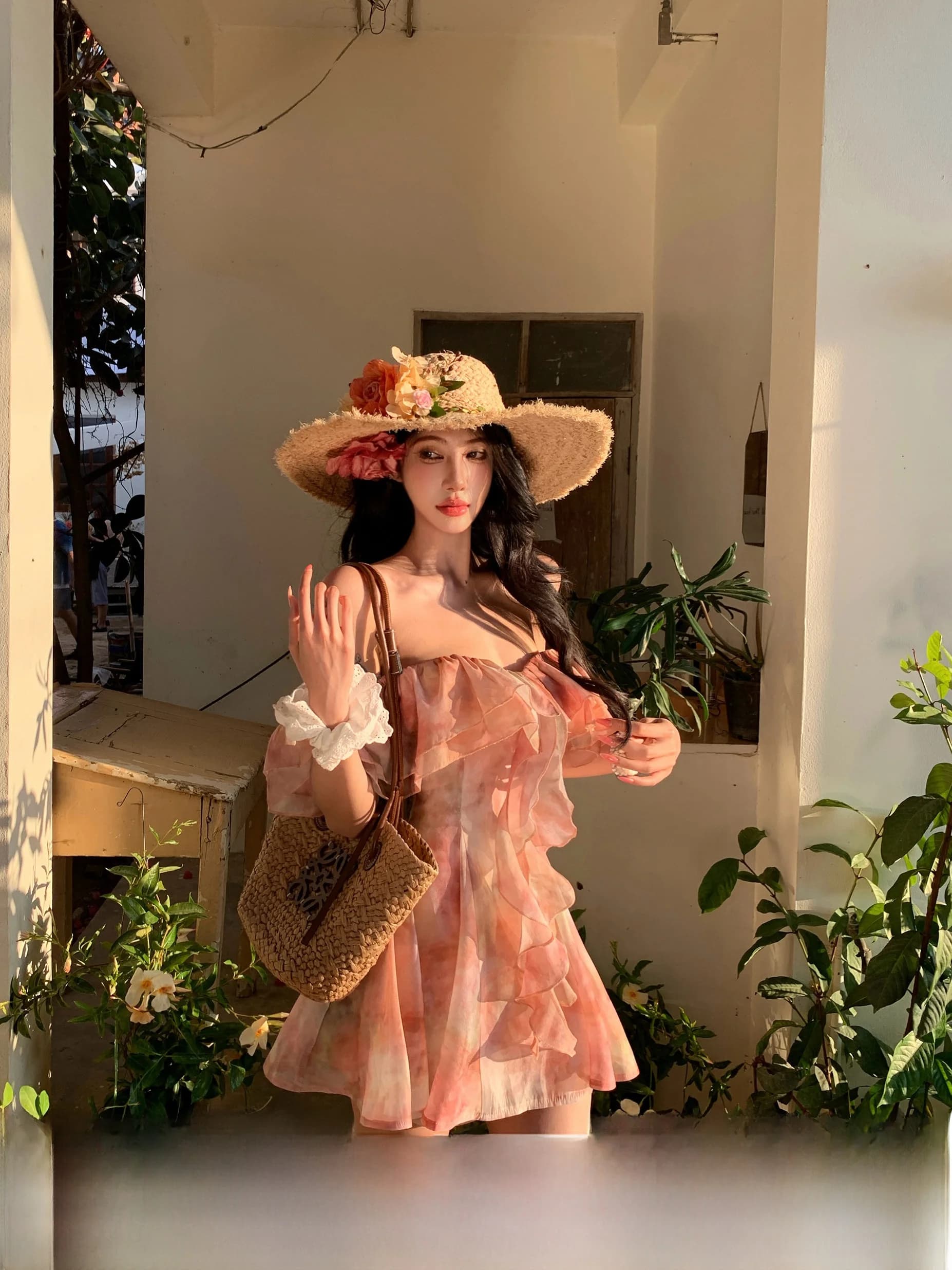 Vacation Style Women's Dress A-Line Skirt Off-Shoulder Gathers Summer New Arrival Sexy Waist Cinched Sleeveless Gown