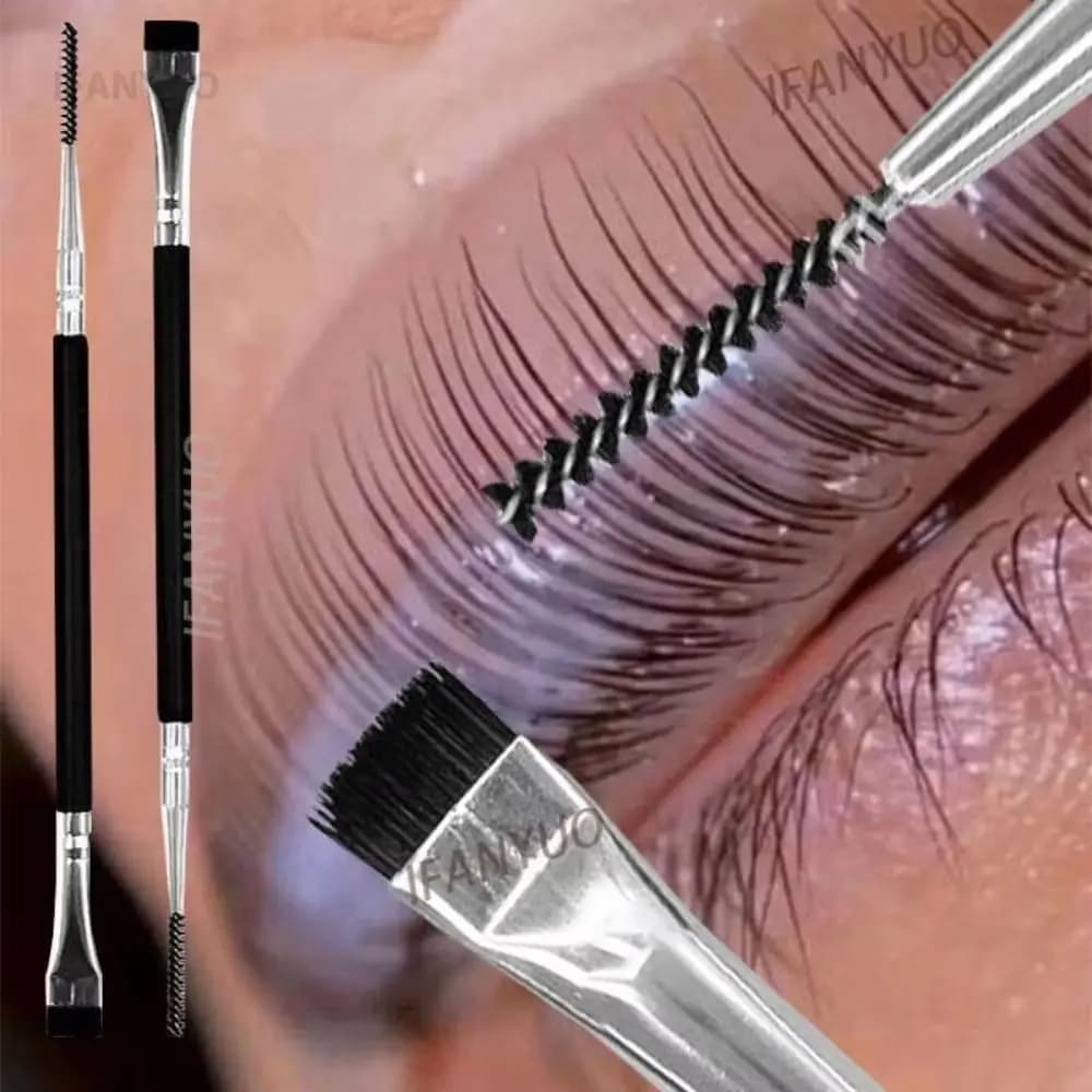 Professional Double Head Eyelash Perm Lifting Lamination Brush Eyebrow & Mascara Wand Applicator