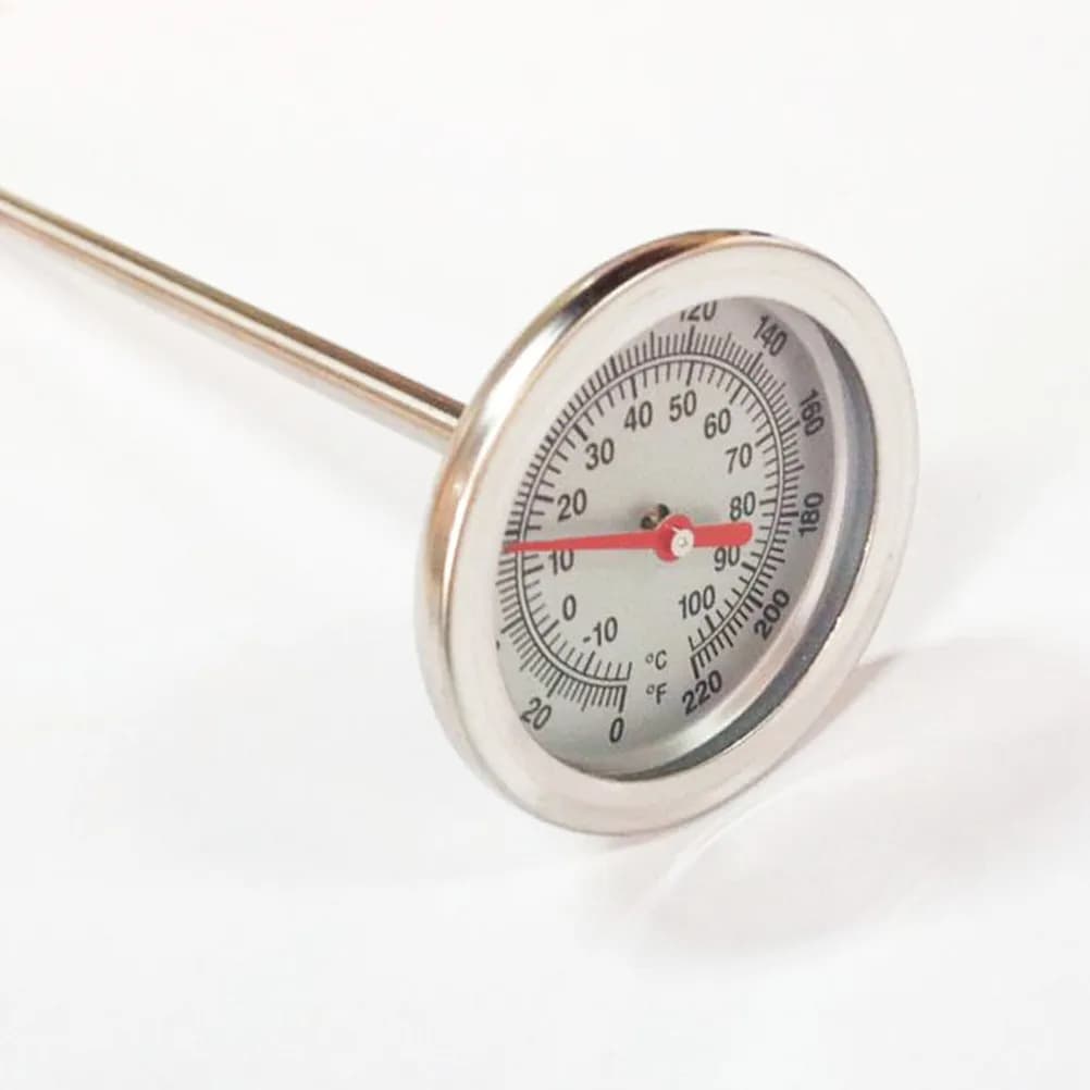 Premium Stainless Steel Surface Thermometer for Indoor and Exterior Gardening, Compost Monitoring, High Precision Robust Round