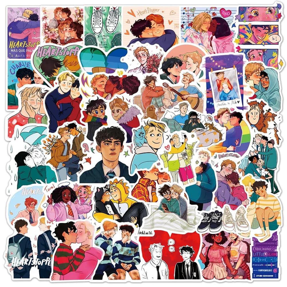 10/30/50pcs TV Show BL Heartstopper adesivi decalcomanie fai da te moto valigia telefono bagagli divertente impermeabile Graffiti adesivo pacchetto