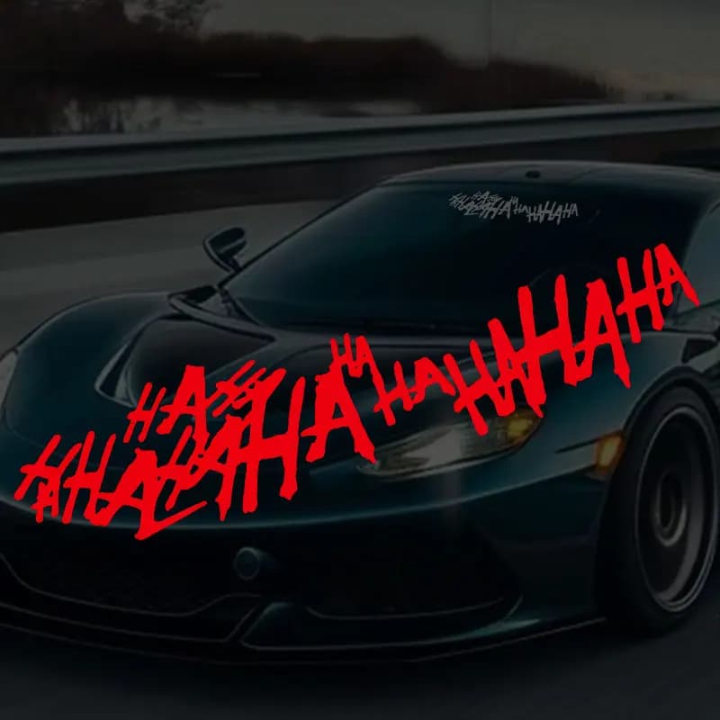 1PC HAHAHA Joker Laughing adesivi moto per serbatoio carburante casco decalcomanie in vinile fai da te impermeabile finestrino dell'auto decorazione divertente