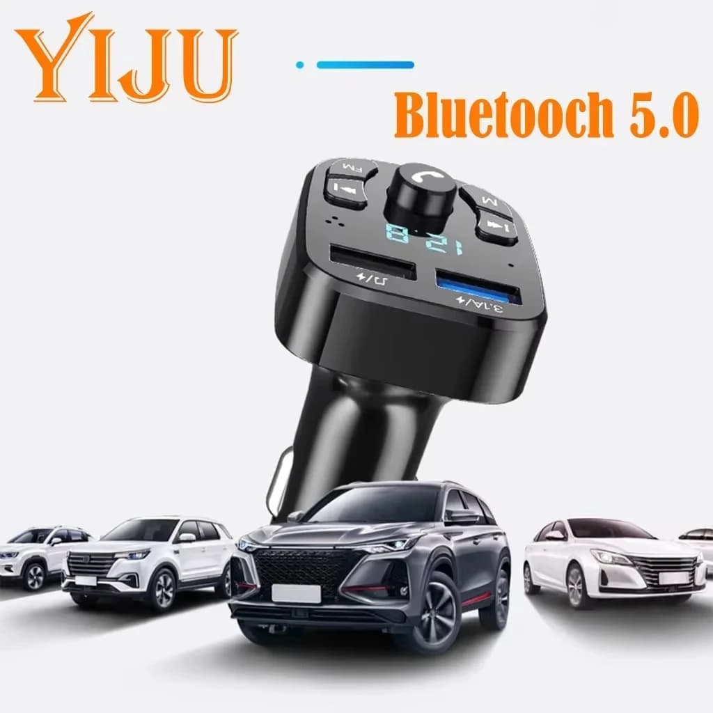 Trasmettitore Fm Bluetooth 5.0 per auto, adattatore wireless, microfono, ricevitore audio, lettore Mp3 automatico, caricatore rapido doppio USB