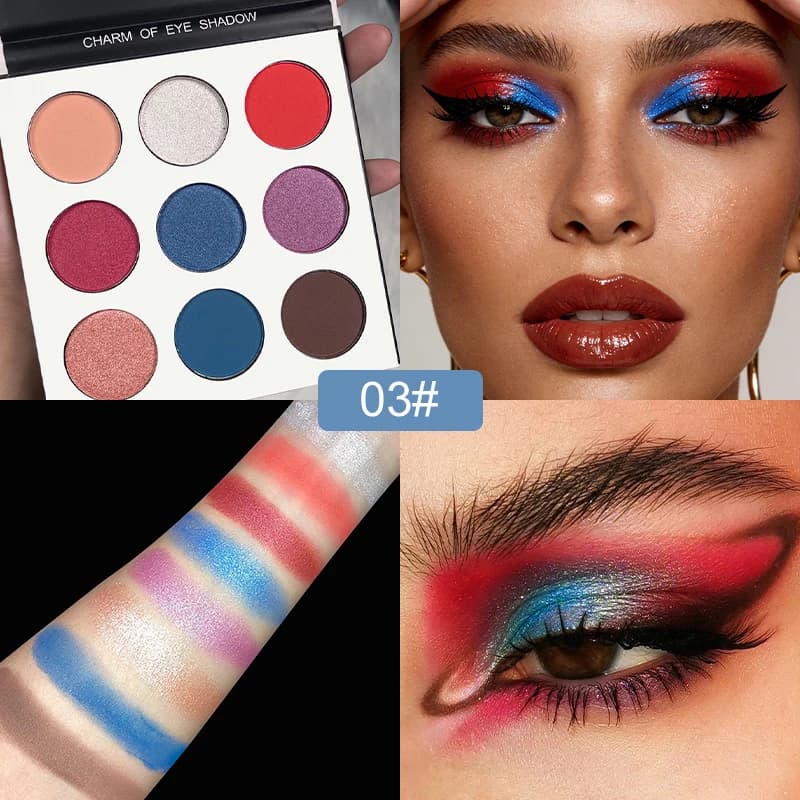 9 Colors Nude Eyeshadow Powder Makeup Palette Matte Shimmer Eye Pigmented Powder Make Up New Warm Earth Color Eyeshadow