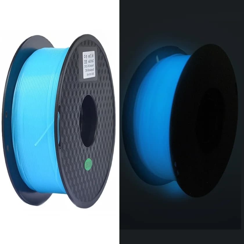 Filamento PLA per stampante 3D Glow In The Dark Filamento PLA da 1,75 mm 250 g 500 g 1 kg Bobina Arcobaleno Materiale di stampa 3D PLA Rosso Verde Blu