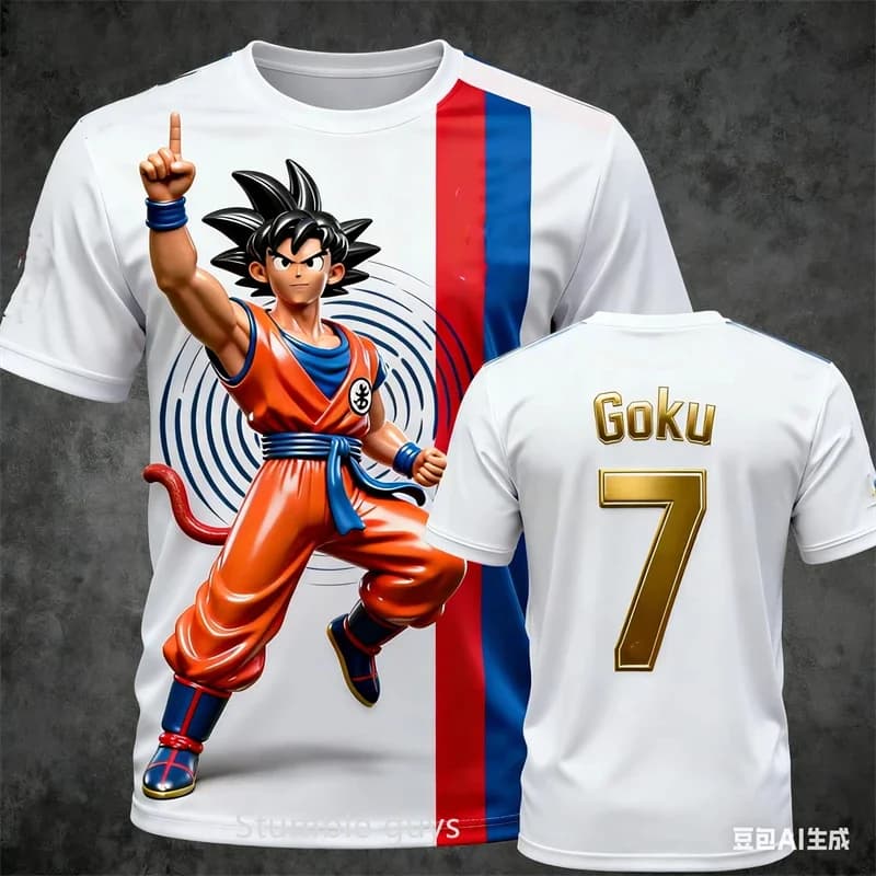 Maglia da calcio Dragon Ball per uomo, abbigliamento sportivo Krillin Bulma, maglietta da calcio per ragazzi, stessa maglietta dei campioni di calcio, abbigliamento uomo