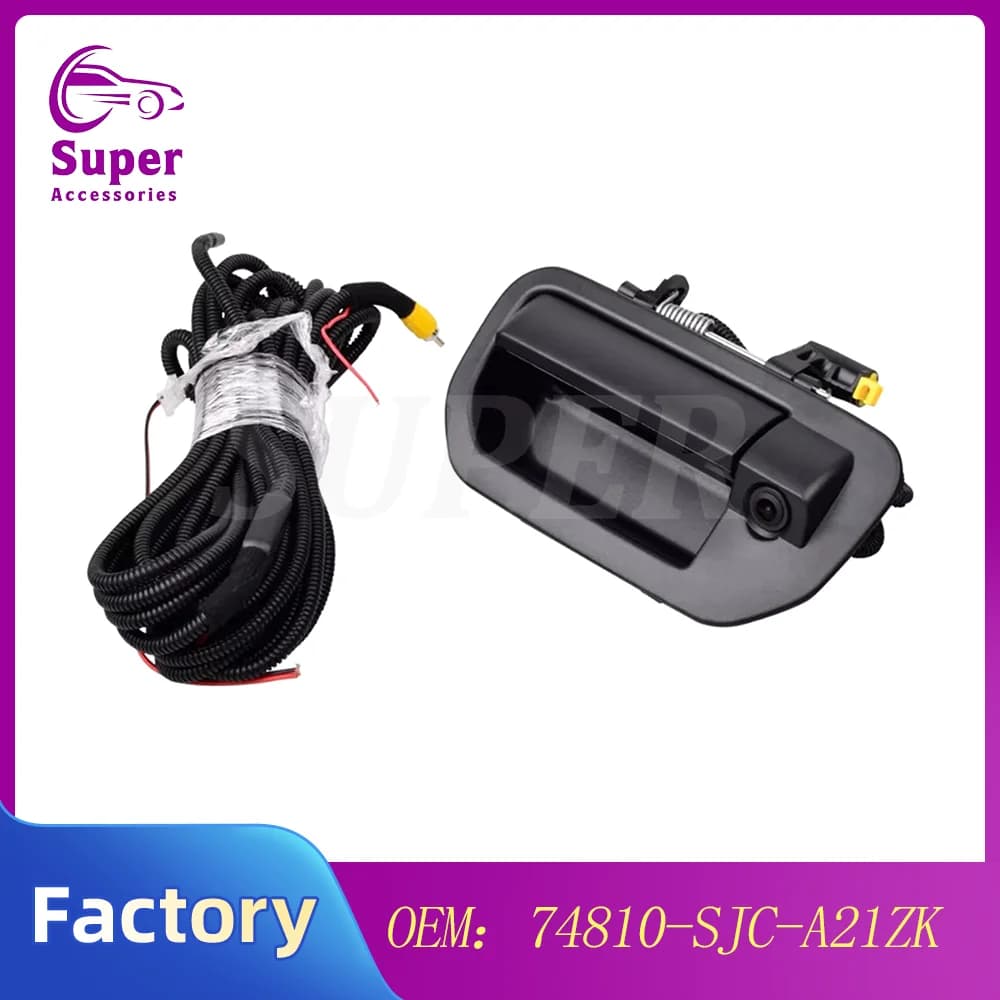 New Tailgate Handle W/Backup Camera for Honda Ridgeline 2006-2014,74810-SJC-A21ZK (Black)