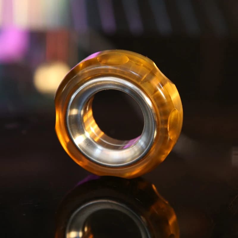 Mechanical Fidget Ratchet Ring EDC Toys Stainless Steel+Pei Fingertip Metal Tyre Toys Stress Spinner Fidget Toys