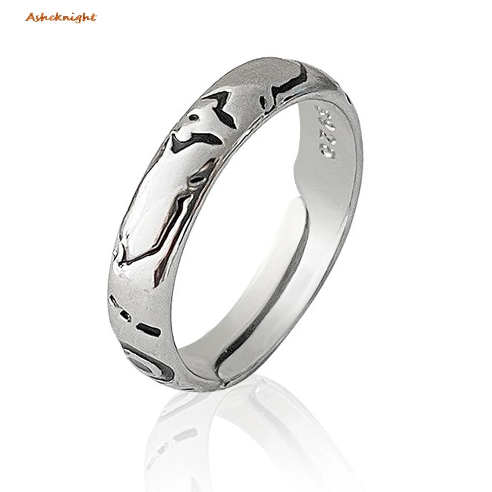 Anello d'Argento di Sukuna Ryoume per Cosplay di Jujutsu Kaisen, Accessori per Travestimenti e Feste di Halloween