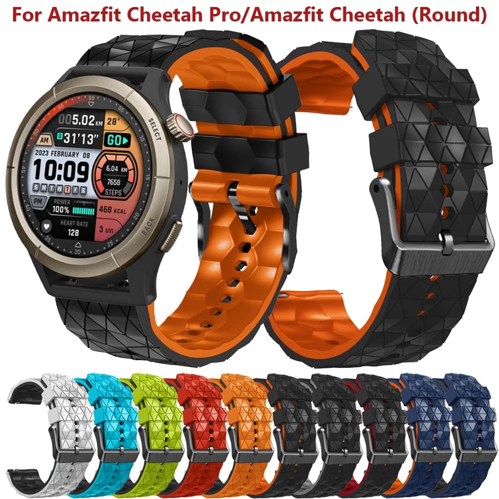 22mm Silicone Strap For Amazfit Cheetah Pro/Cheetah(Round) Band Bracelet For Amazfit GTR 4 Limited Edition Smart Watch Wristband