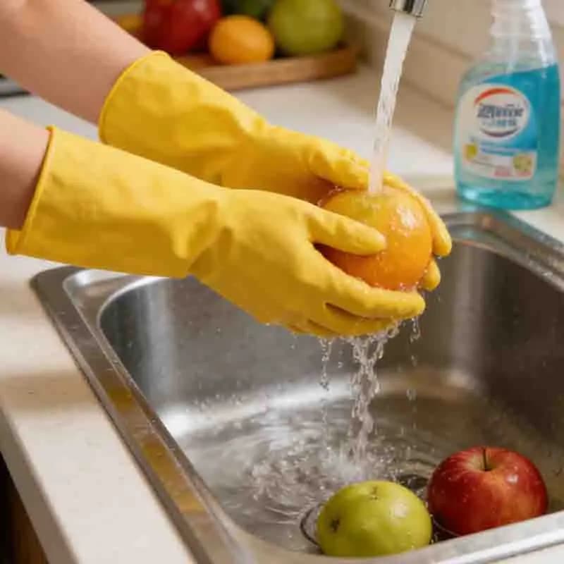 Guanti in Gomma Portatili per Uso Domestico, 1-10 Pezzi, Impermeabili, Rinforzati, in Lattice, per Lavare i Piatti, Protezione per il Lavoro, Resistenti all'Usura