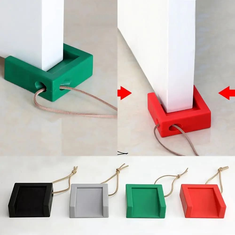 Fermaporta in silicone di sicurezza Fermaporta per blocco Fermaporta per porta dell'home office Fermo posteriore Fermaporta anticollisione