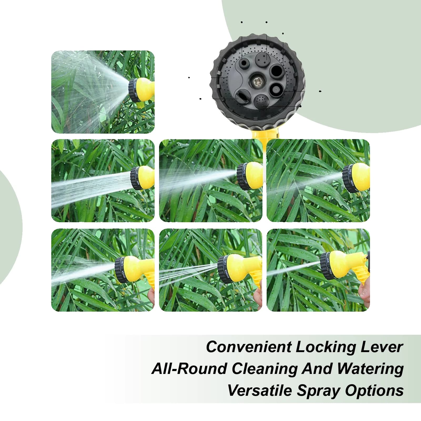 Garden Pipe Sprinkle Convenient Handle Gardening Accessories Pipe Head Sprinkler for Lawn Outdoor Patio Cleaning