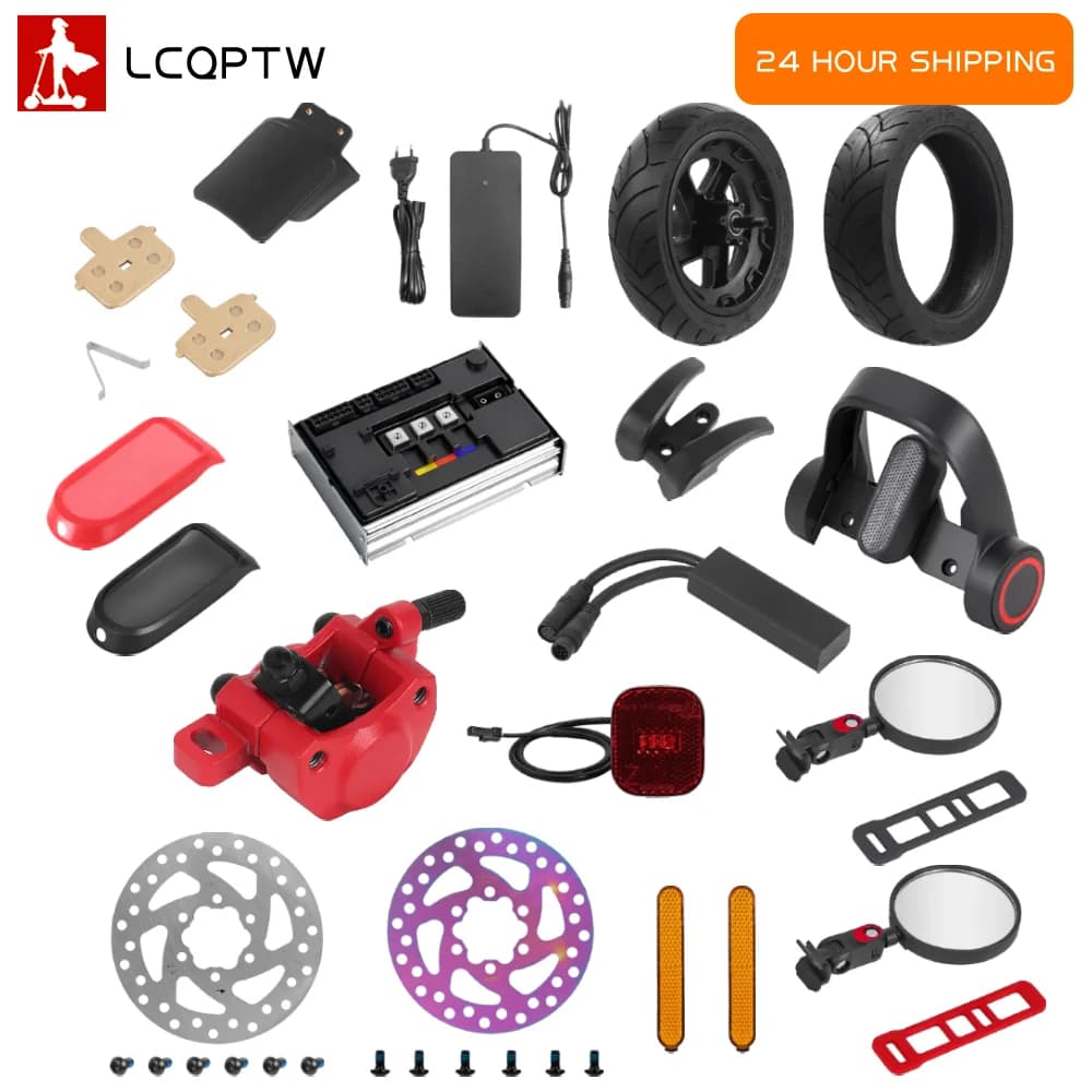 Accessori per monopattino elettrico Ninebot MAX G3: Cavo acceleratore, pneumatico sottovuoto, disco freno, pastiglie freno, base targa