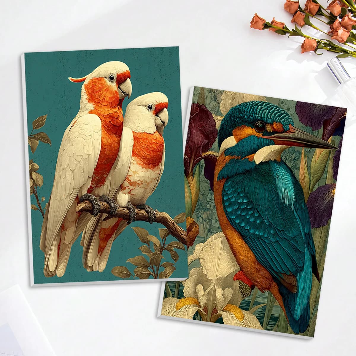 1pc frameless Painting By Numbers For Beginner Acrylic Paints Animals bird Markers By Numbers oil For Handiwork 20X30cm diy Easy