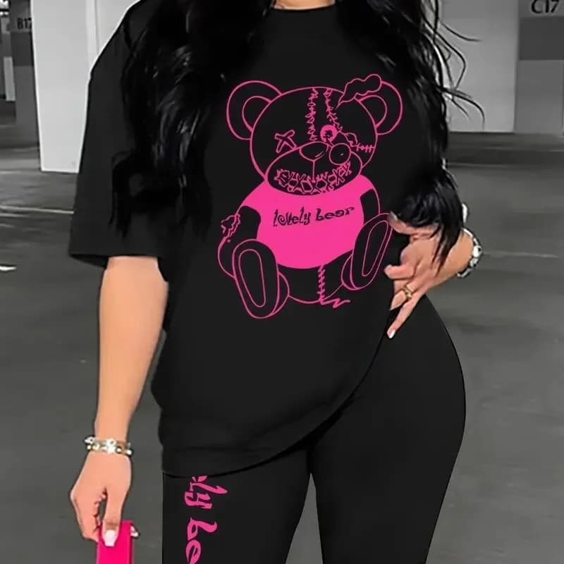 T-shirt a maniche corte di marca di moda europea e americana di High Street per le donne Top stampati di nuovo design estivo