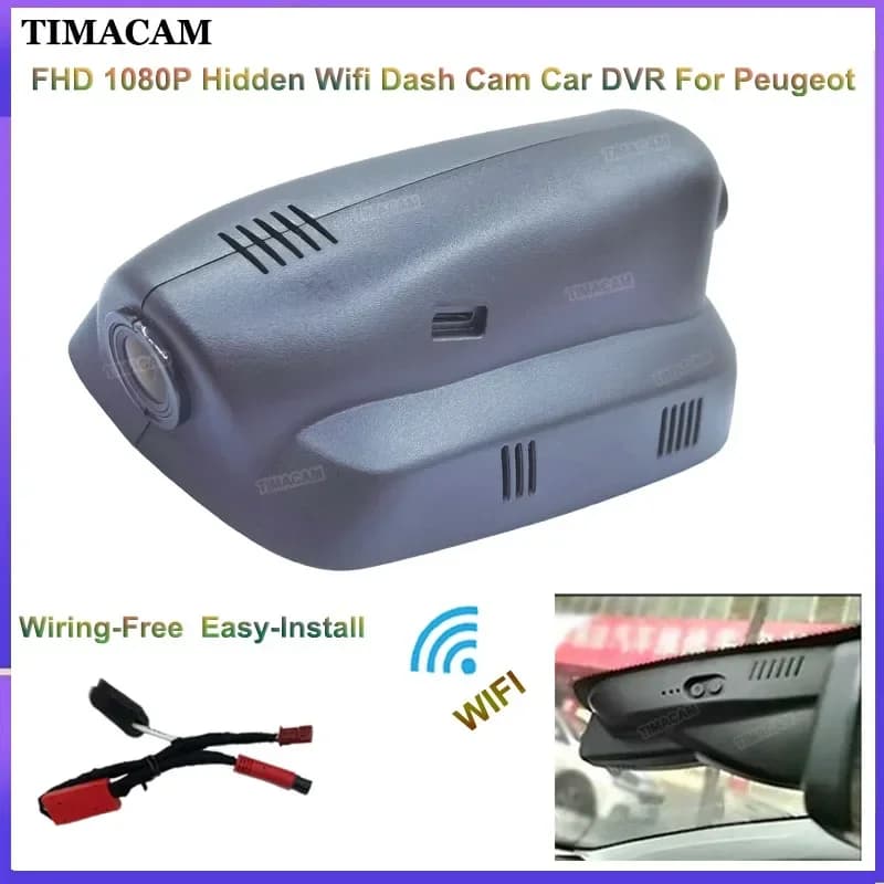 TIMACAM For PEUGEOT 308 208 3008 2008 508 206 307 Auto Dvr Driving Recorder FHD Wifi Video Recorder Dash Cam Easy Installation