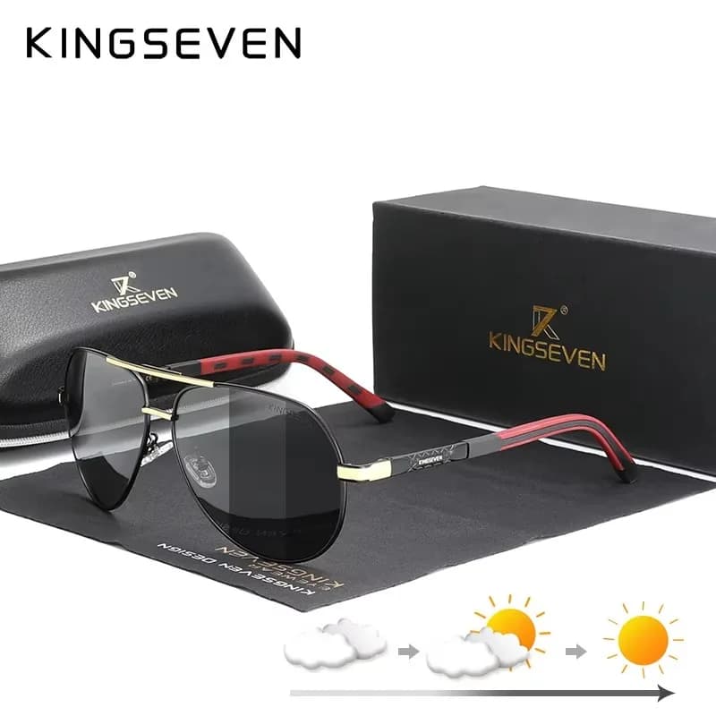 KINGSEVEN Classico Pilota Occhiali Da Sole Polarizzati Da Uomo di Lusso UV400 Occhiali Moda Maschile Guida Vacanza Shades Causale Occhiali Retro