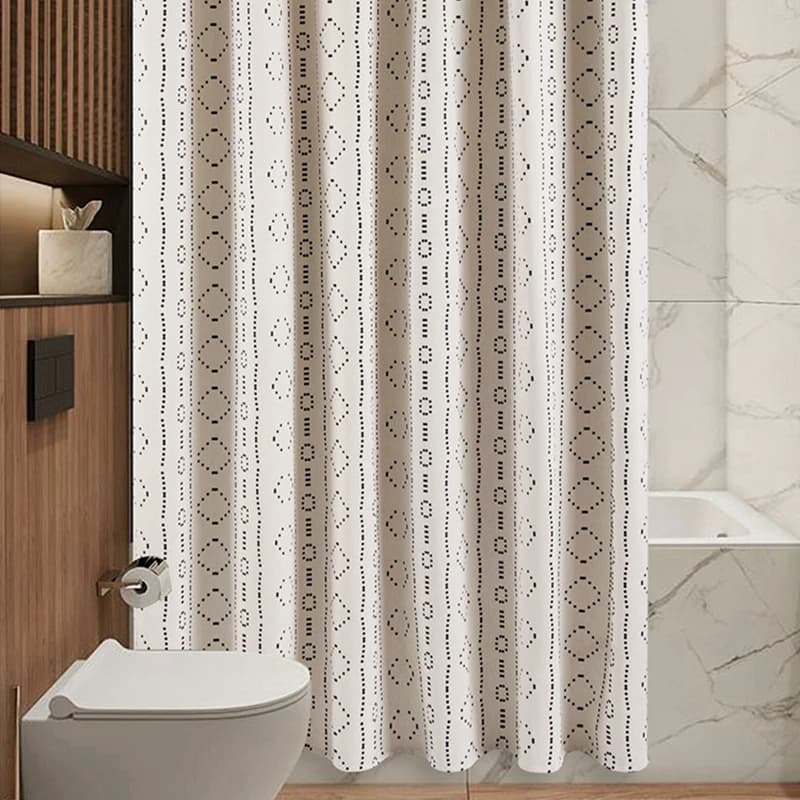 Tenda divisoria imbottita impermeabile, tessuto di lino, tende da doccia per il bagno, accessori per la casa, personalizzabili, biancheria imitazione
