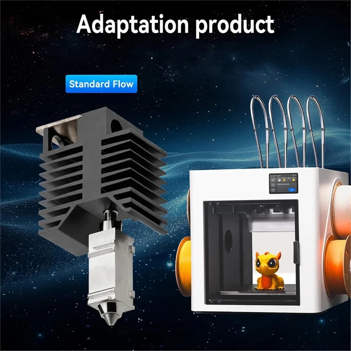 A003 For U1 Hotend Kit Integrated Integral Hotend 3D Printer Part with Hardened Steel Nozzle 0.6mm