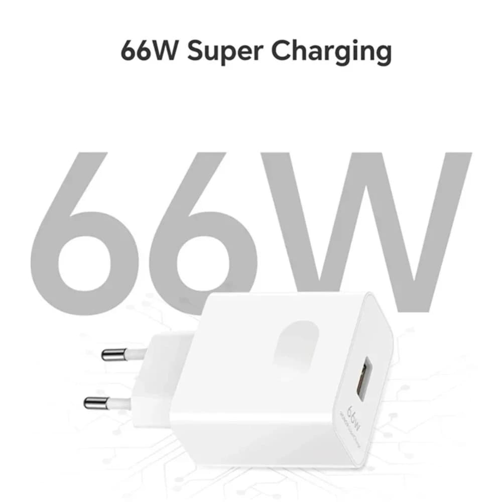Caricabatterie rapido 66W 6A QC3.0 con cavo USB di tipo C, adattatore di alimentazione per cellulare a ricarica rapida, con spina EU/US per Huawei, Xiaomi, Honor