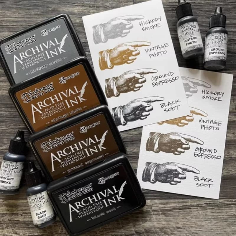 American Ranger Tim Holtz Distress Archival Mini Ink Pad Set Waterproof DIY Stamp Paper Art Seal Decoration Dyeing Card