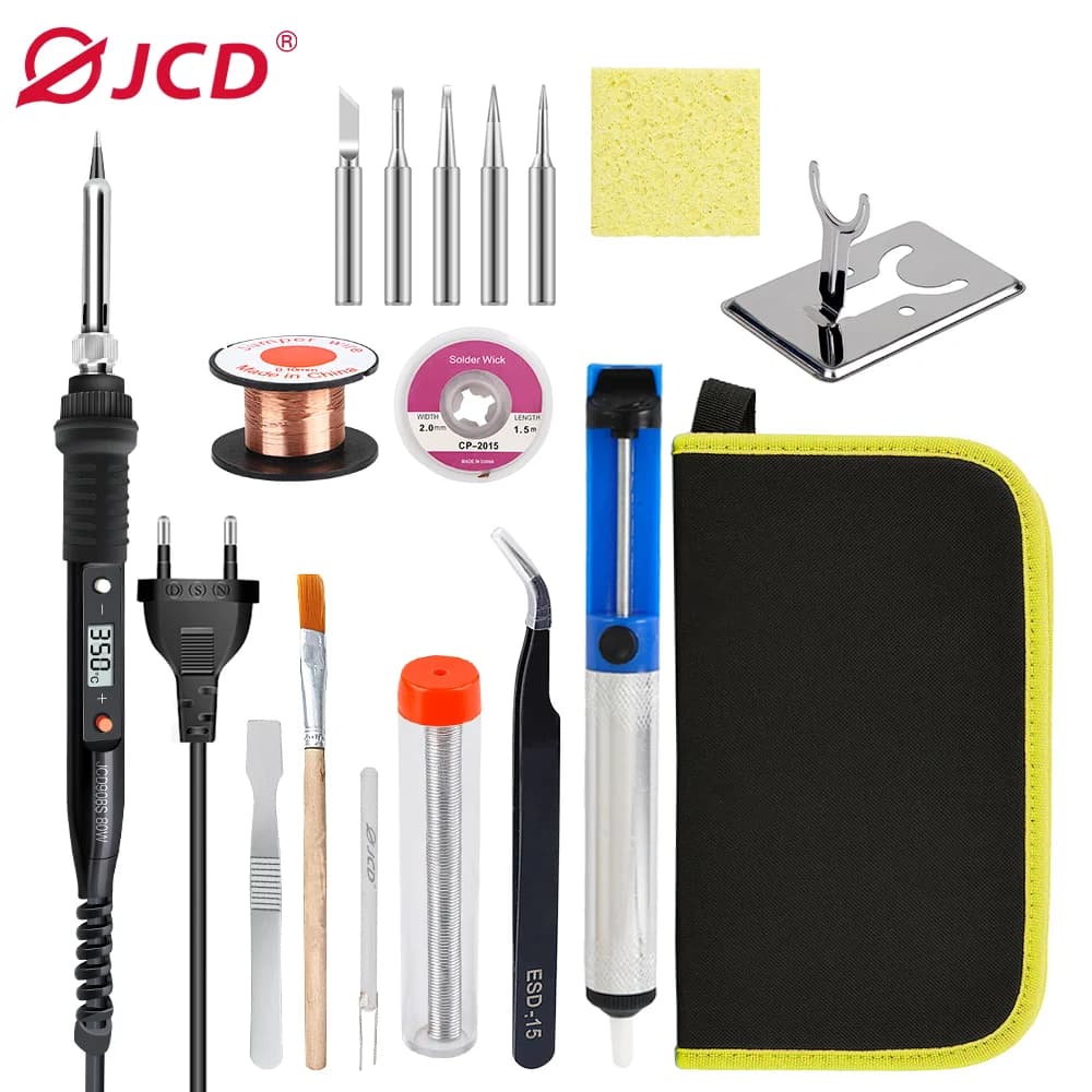 80W Electric Saver Kit with Adjustable Temperature 220V 110V, Welding Tools Set, Welding Flow, Welding Tips, Reprocessing Station