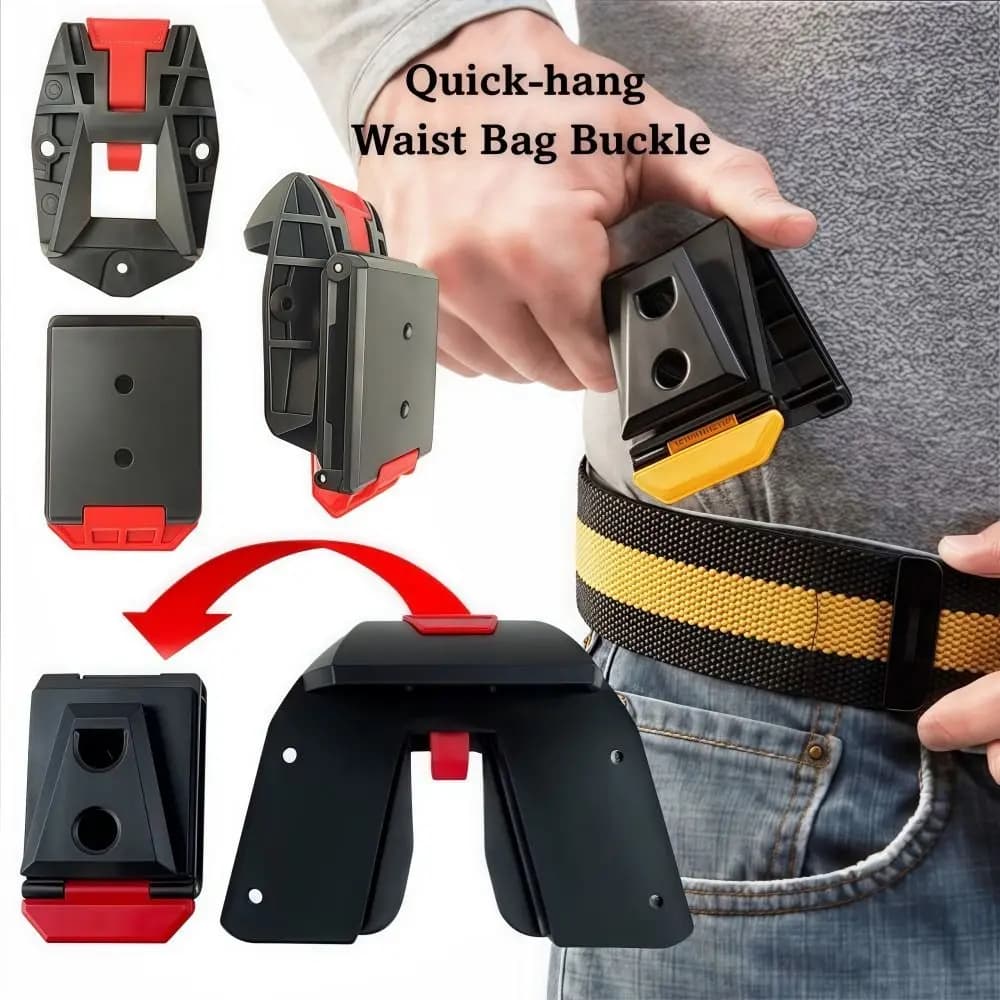 High Quality Sturdy ABS Waist Buckle Quick Attach Durable Waist Bag Clip Replacement Compatible Tool Belt Professional Use