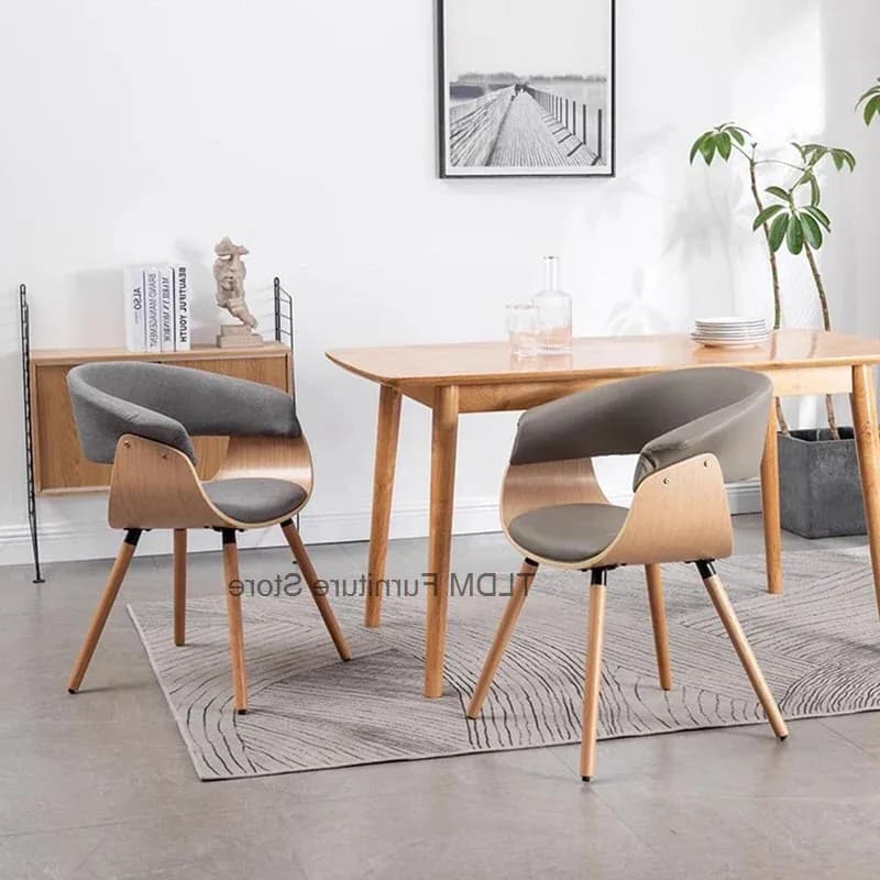 Wood Dining Chair Balcony Auxiliary Gaming Nordic Dining Chair Elegant Hall Designer Fotel Ogrodowy Comfortable Furniture